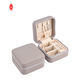 Embossing Small Travel Paper Jewelry Gift Boxes Pu Leather Portable Jewelry Case