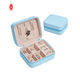 Leather Pu Leather Jewelry Box Earring Holder Zipper Portable Jewelry Organizer