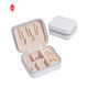 Leather Pu Leather Jewelry Box Earring Holder Zipper Portable Jewelry Organizer