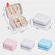 Leather Pu Leather Jewelry Box Earring Holder Zipper Portable Jewelry Organizer