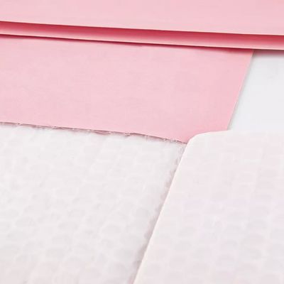 Carton SGS Recycled Kraft Mailers เป็นมิตรกับสิ่งแวดล้อม Pink Double Kraft Paper Bubble Mailers