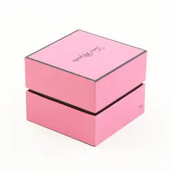 ขายส่งกล่องของขวัญเทียนแข็งกระดาษแข็งสีชมพูแม่เหล็ก / ปุ่ม / ปิดเน็คไท